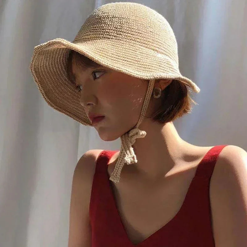 Women's Wide Brim Straw Sun Hat – Bow Beach & Summer Cap