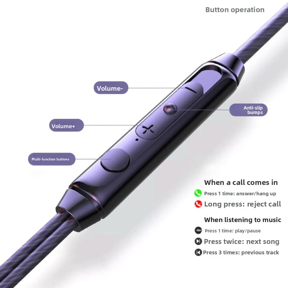 3.5mm Esports Wired Earphone HiFi Stereo Noise Cancelling in Ear Earphones Microphone Elbow Wired Headset Listen To Music Peaceful Pleasures Health and Wellness