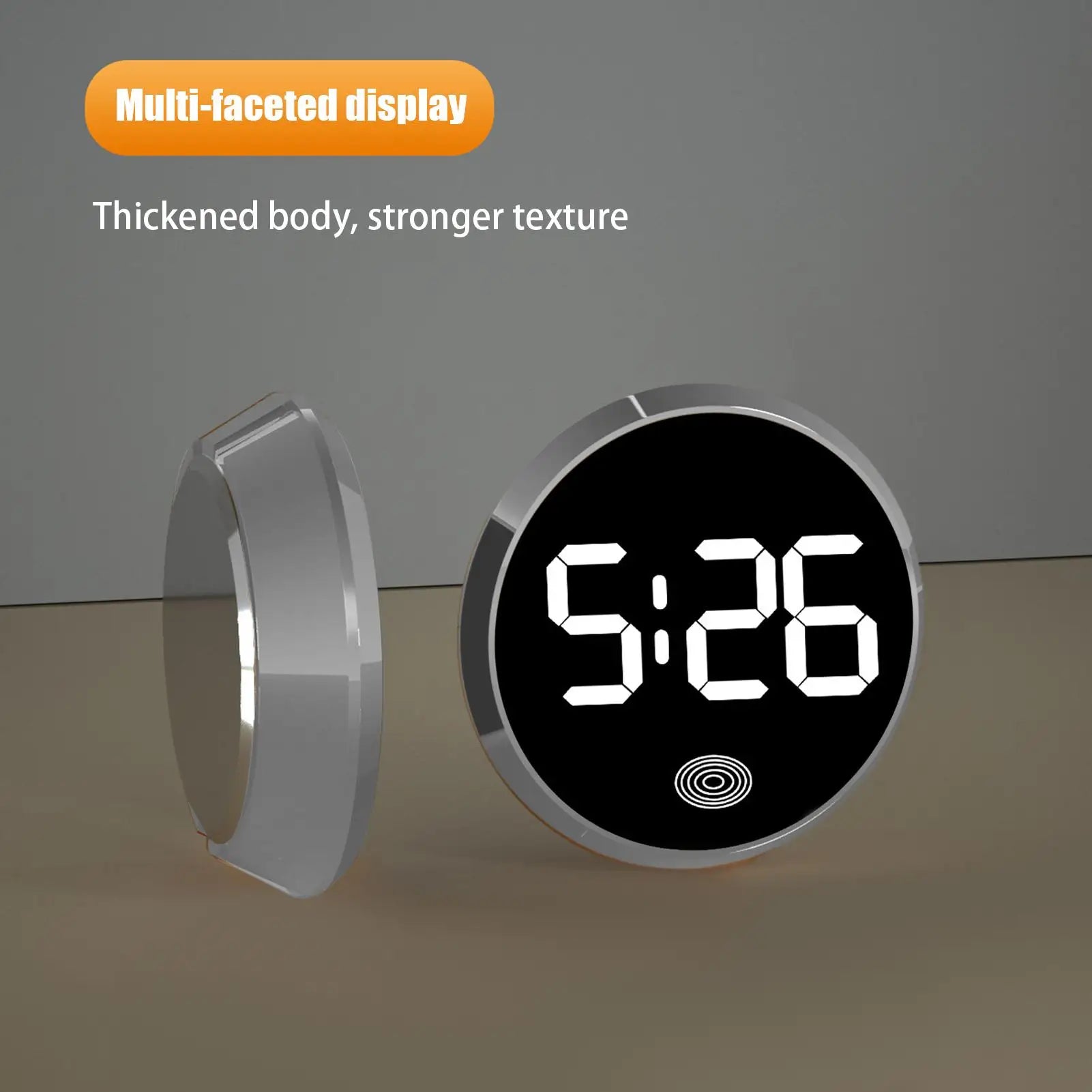 Fashionable LED Car Clock Touch-Control Dashboard Watch, LED Display Light for Fridge RV Classroom Travel Vehicle Supplies Peaceful Pleasures Health and Wellness