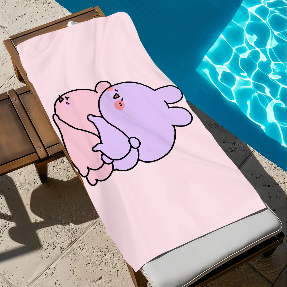 Cute Cartoon Quick-Dry Beach Towel | Pool, Gym, Travel, Camping Quick-Dry Beach Towel Peaceful Pleasures Health and Wellness z4 STJ40x70CM