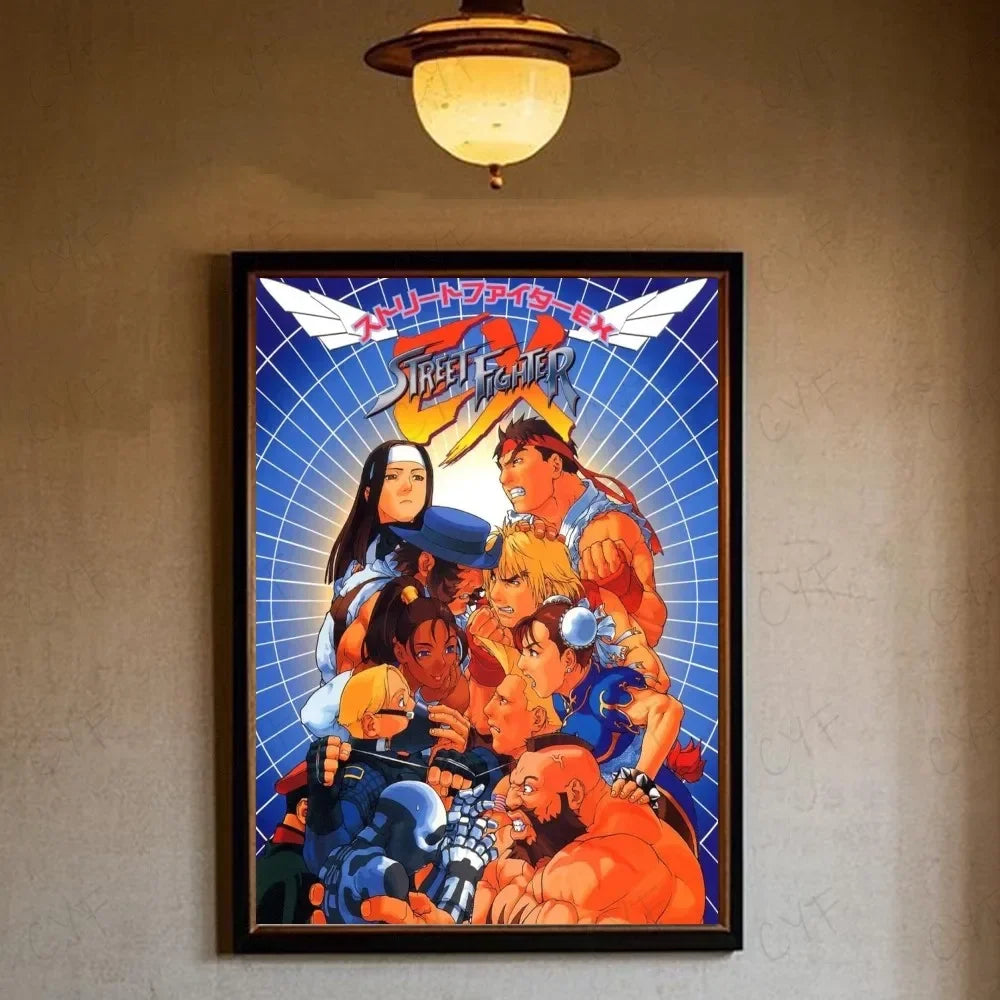 Game Street Fighter Poster Aesthetic Canvas Painting Prints Wall Art Picture for Bedroom Home Decor Peaceful Pleasures Health and Wellness z11 50x70cm Unframed