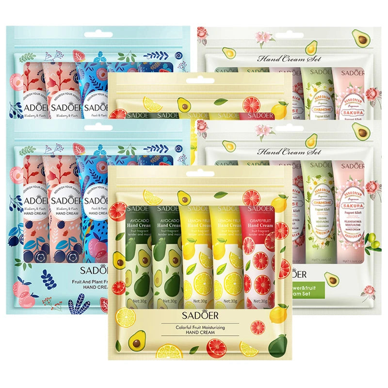 SADOER 15pc Avocado Sakura Hand Cream Set | Moisturizing & Nourishing