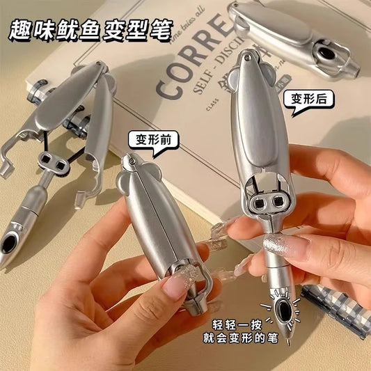 Funny Ballpoint Pen Dark Purple Ink Creative Squid Design Gel Pens Peaceful Pleasures Health and Wellness
