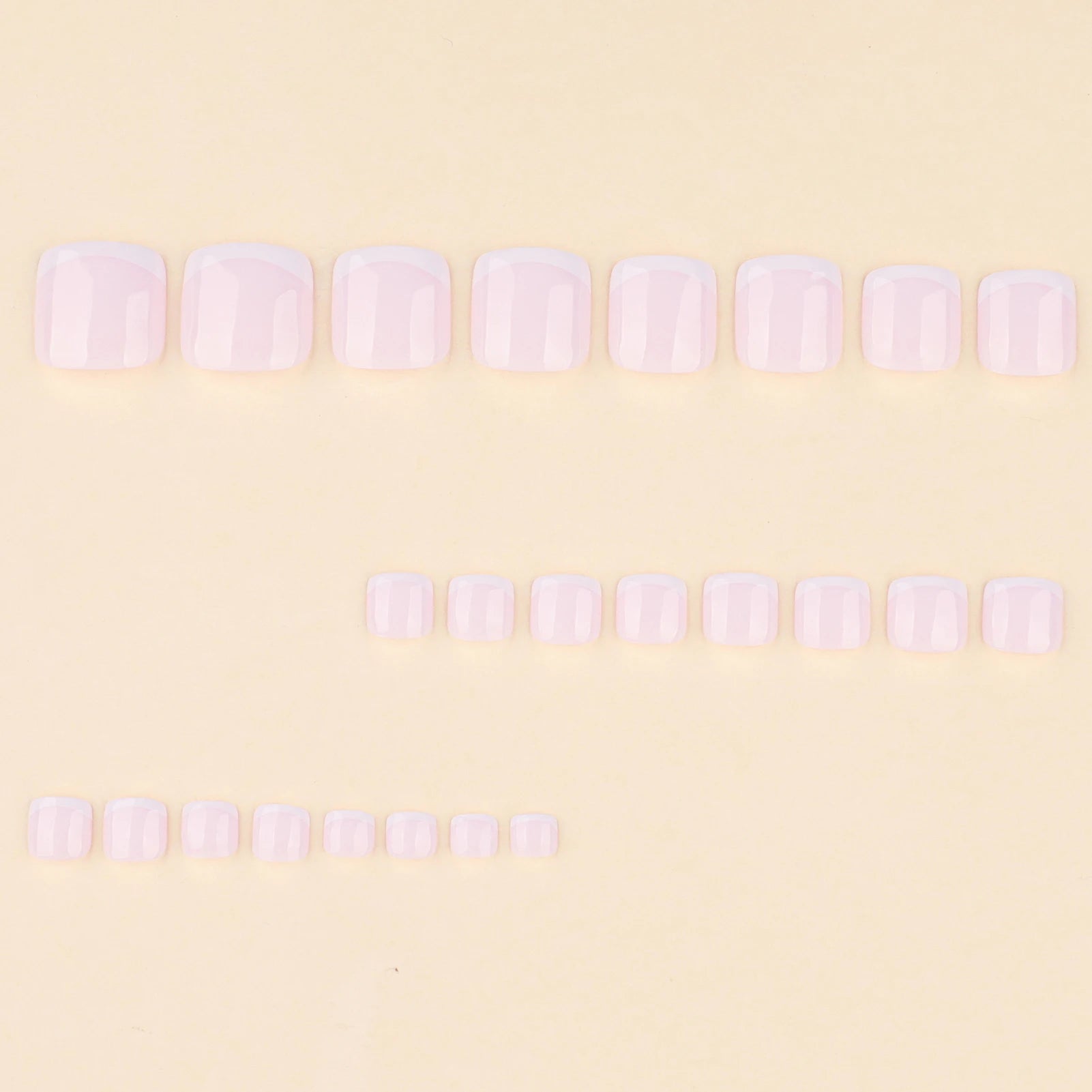 French White False Toe Nails 24pcs Simple Design Full Cover Acrylic Fake Toe Nails Press On Toenails Short Square Diy Manicure Peaceful Pleasures Health and Wellness