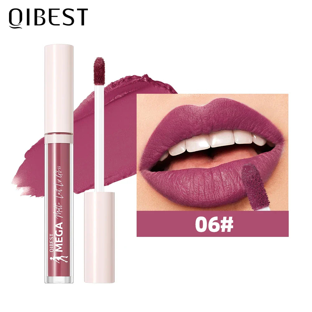 QIBEST 24-Shade Matte Liquid Lipstick – Waterproof & Long-Lasting
