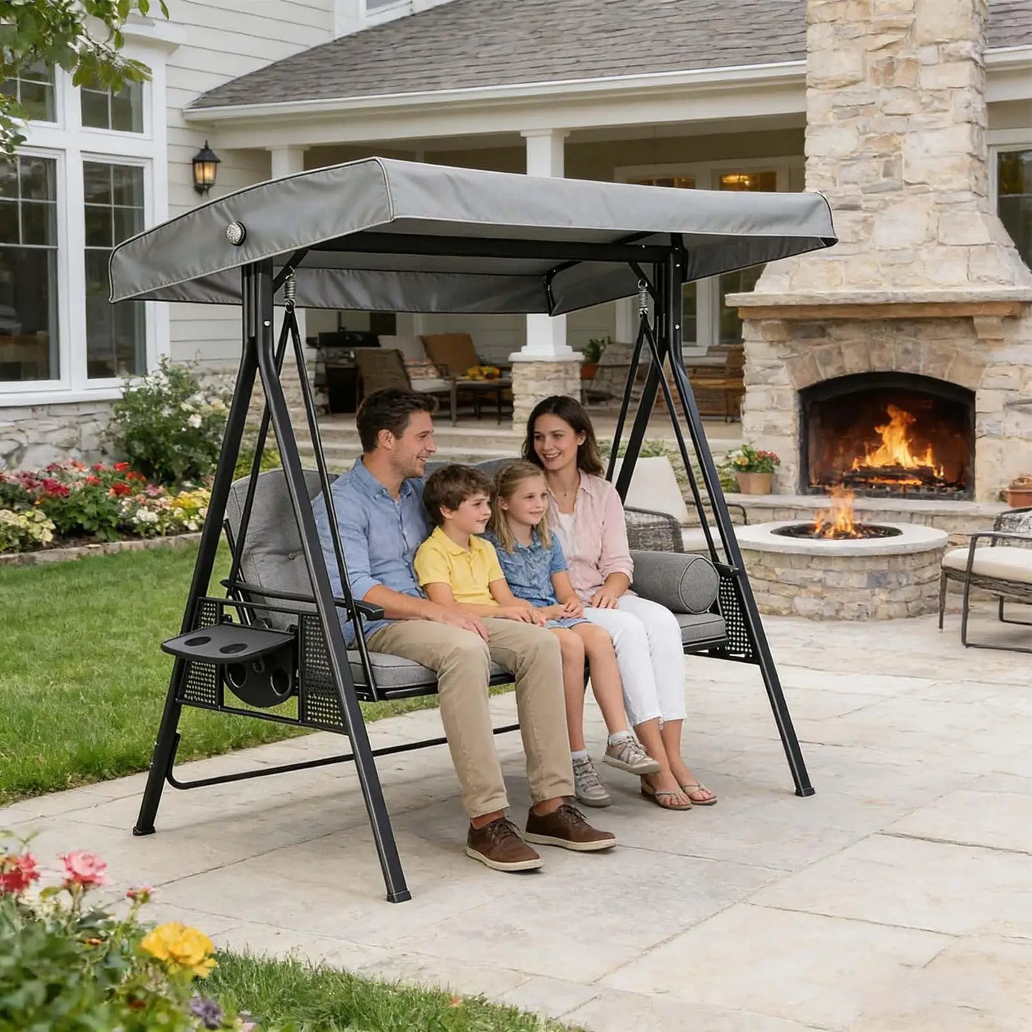 75x47" Waterproof UV-Resistant Swing Canopy Replacement Cover