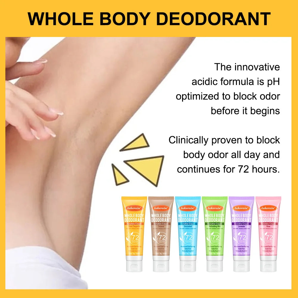 Whole Body Deodorant Deeply Improve Odor Refreshing Non-sticky Mild Formula Multiple Fragrances Creamy Texture Pre-Deodorant Peaceful Pleasures Health and Wellness