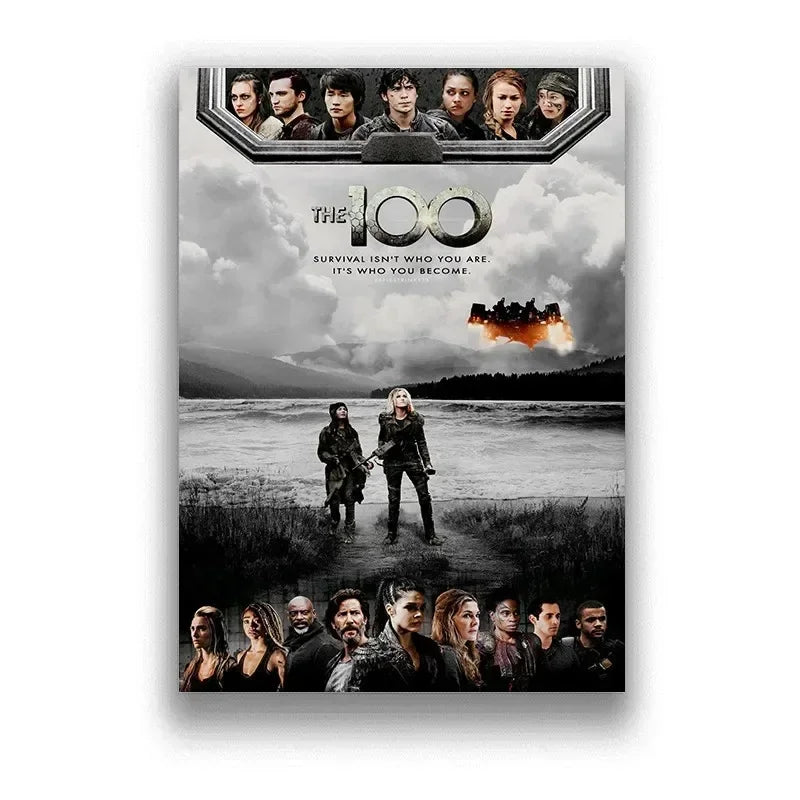 The 100 Season TV Series Minimalist Aesthetics Canvas Painting, Modern Print Wall Art for Living Room Home Decor Peaceful Pleasures Health and Wellness