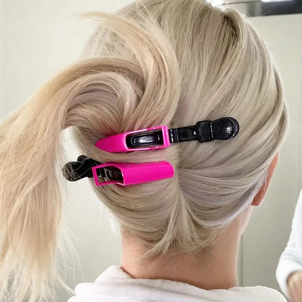 5Pcs Colorful Crocodile Hair Clips Hairdressing Clamps Claws Pro Barber Alligator Hairpins Salon Home Styling Tools Accessories Peaceful Pleasures Health and Wellness