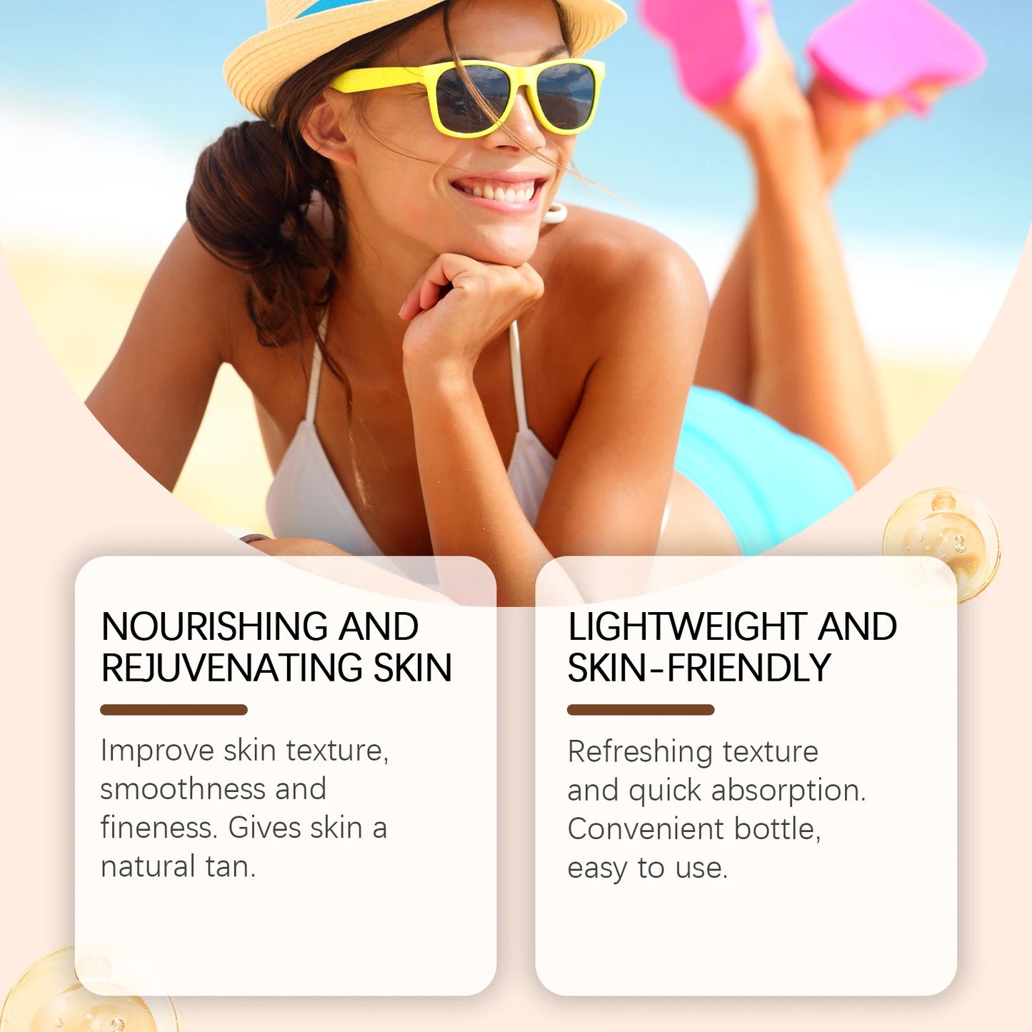 OceAura Coconut Tanning Oil – Deep Bronze Glow, 100ml