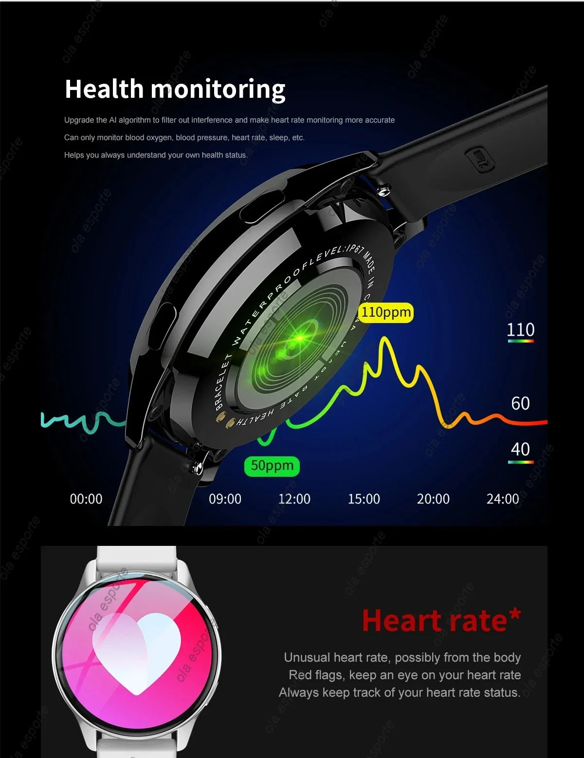 Ola Esporte 1.39" Bluetooth Smart Watch – Calls & Health Tracker