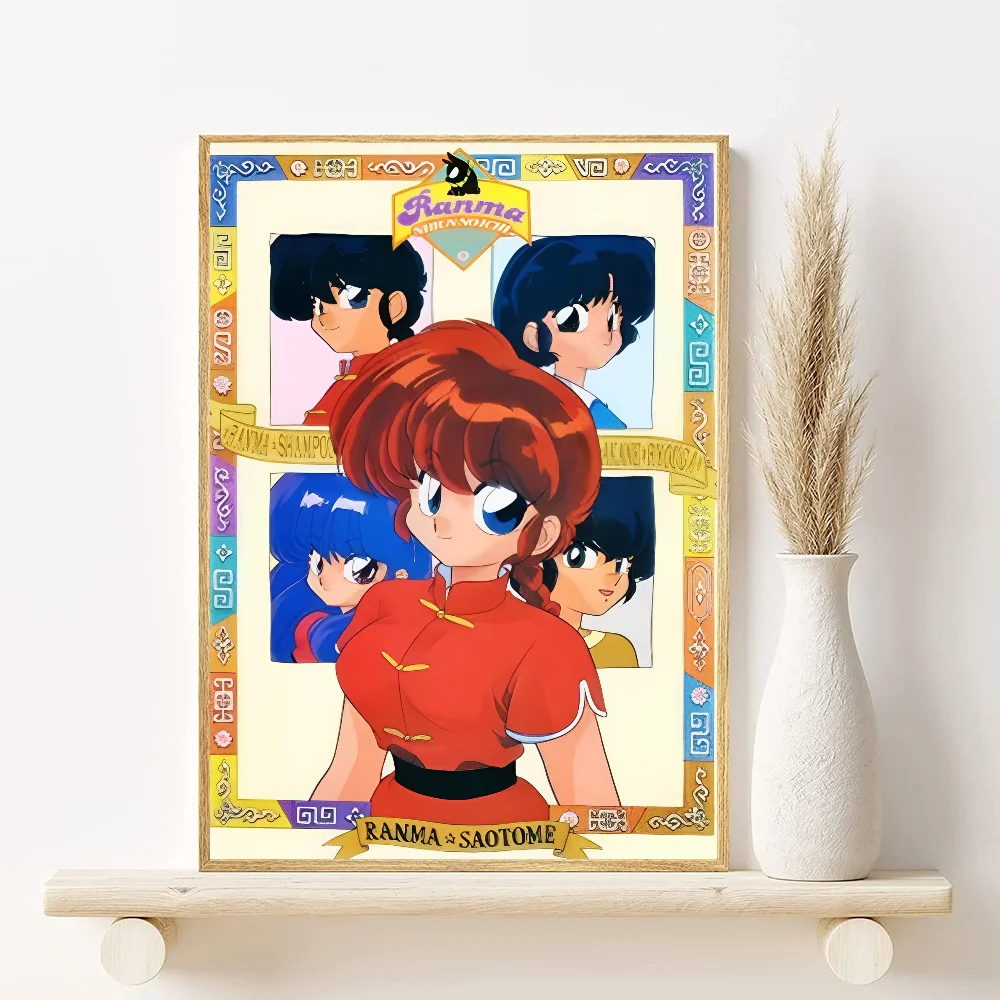 Ranma ½ Anime Poster HD Waterproof PVC Wall Art Decor Anime Wall Poster Peaceful Pleasures Health and Wellness