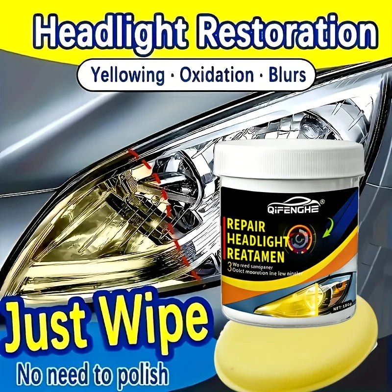 150g Car Headlight Restoration Wax – Remove Haze & Yellowing