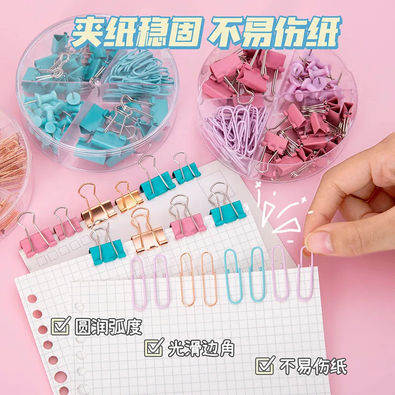 Bview Art Aper Clip Binder Metal Binders Various Sizes Cute Desk