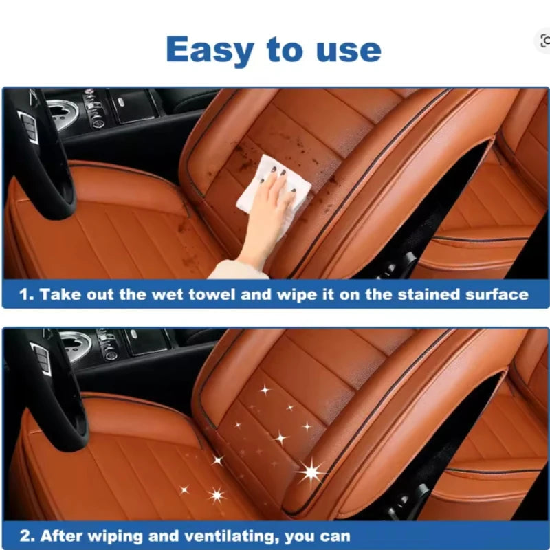 80-Pack Car Interior Leather Cleaning & Brightening Wipes