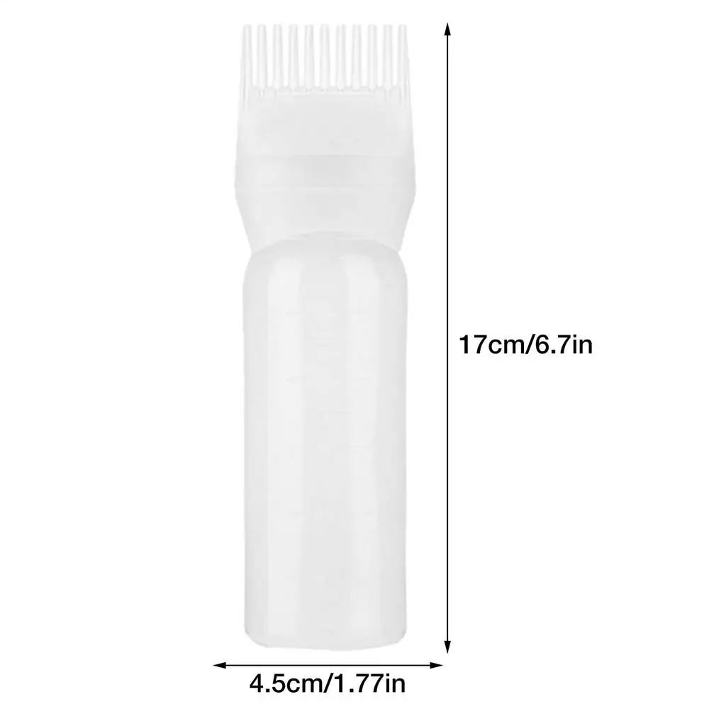 Hair Dye Applicator Comb Bottle — Precision Root Coloring, Travel-Friendly | Professional Peaceful Pleasures Health and Wellness White