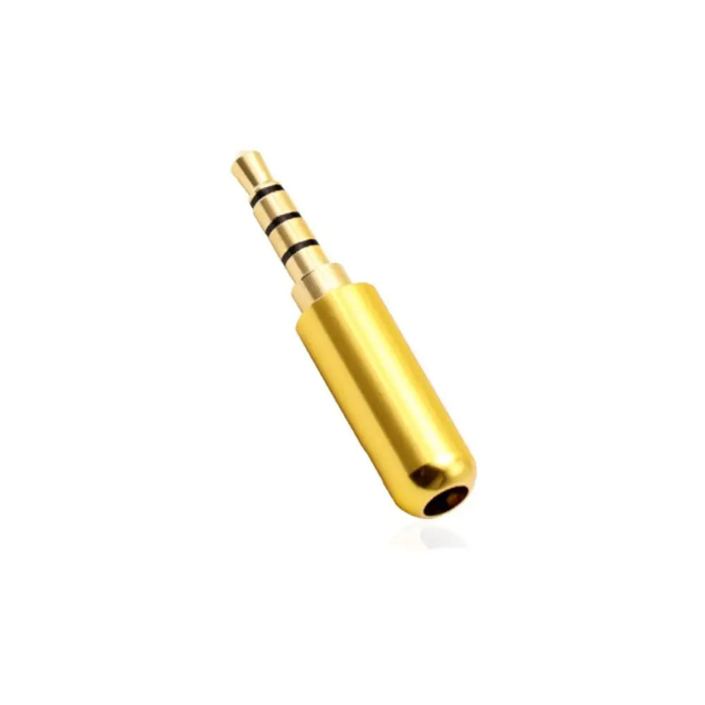 Wire Clamp Earphone Repair 4 Poles Plug Welding Head 3.5mm Male Plug Headphone Jack Plug 3.5mm Audio Connector 3.5 Jack Adapter Peaceful Pleasures Health and Wellness golden