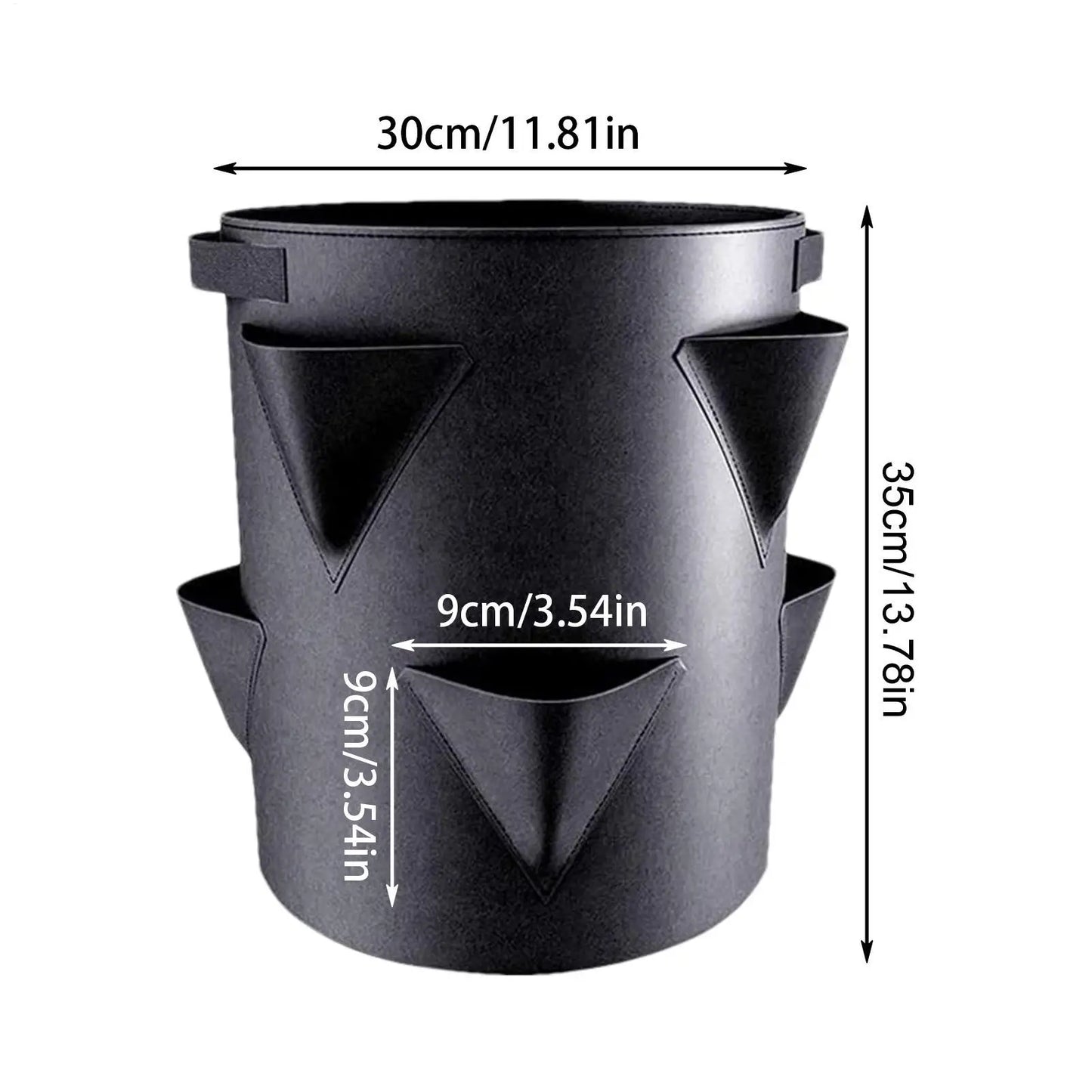 7 Gallon Strawberry Grow Bag with 6 Side Pockets | Planting Pot
