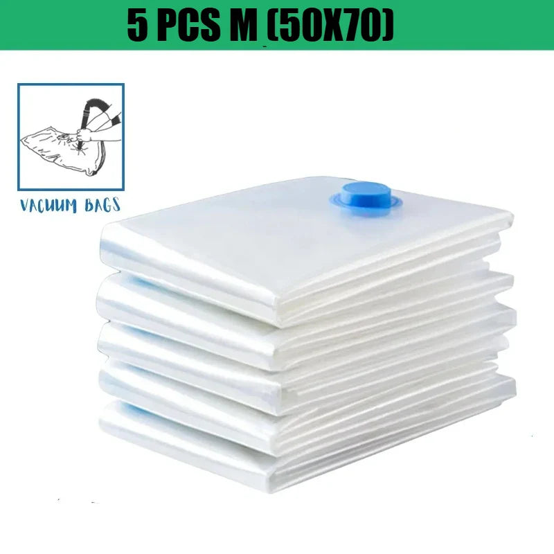 Vacuum Storage Bags for Clothes, Comforters & Bedding | 5 Sizes