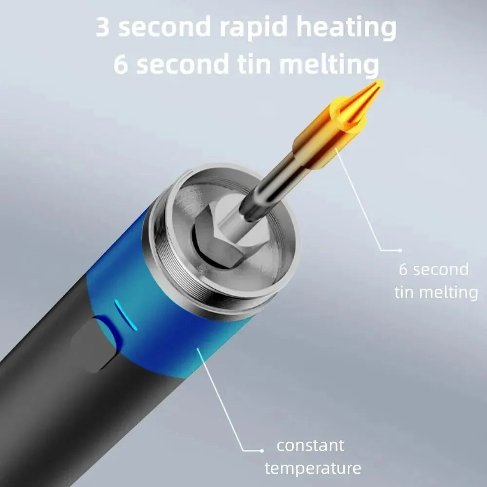 Usb Soldering Iron 5V Mini Convenient Adjustable Temperature Home Tools Diy Manual Radio Soldering Iron Set Peaceful Pleasures Health and Wellness