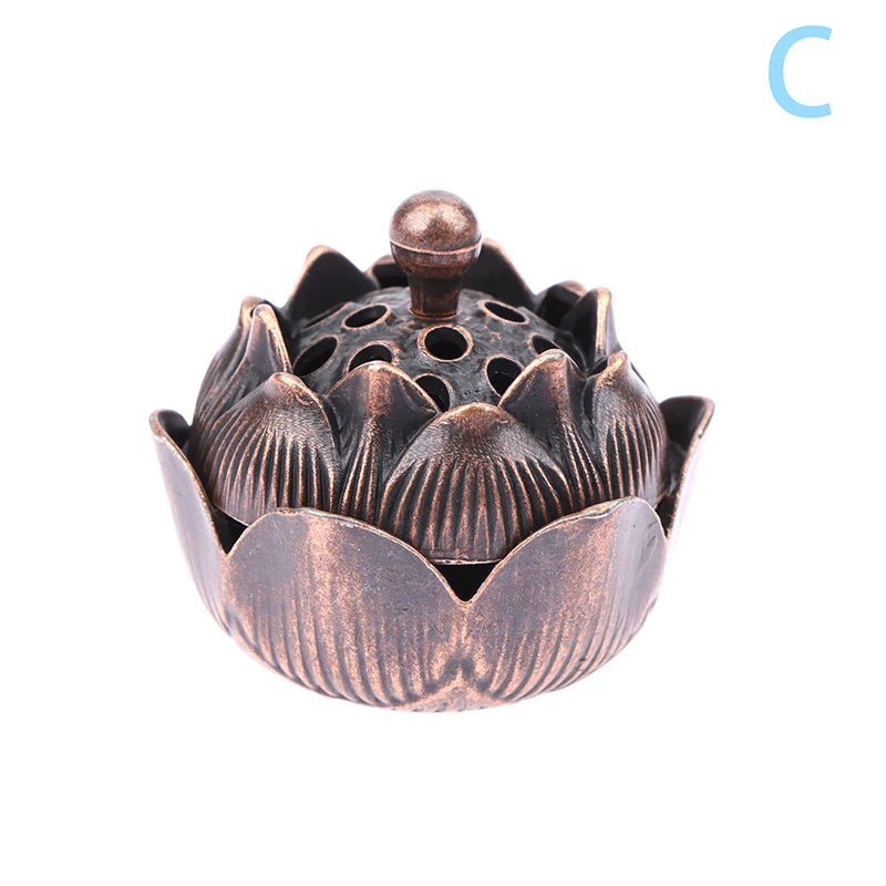 Mini Antique Pocket Incense Burner | Chinese Hollow Zinc Alloy Decor