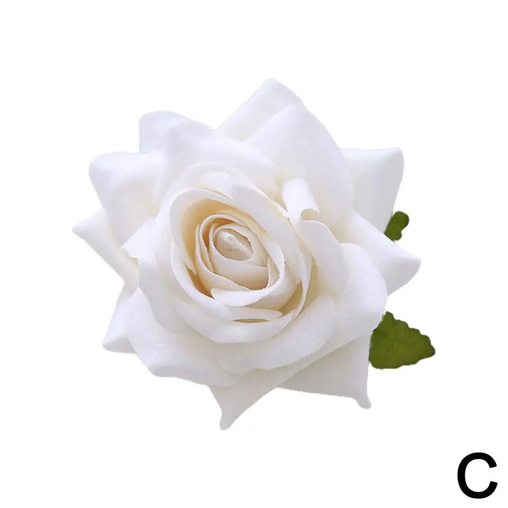 Rose Flower Hair Clip – Elegant Bridal Bridesmaid Hairpin