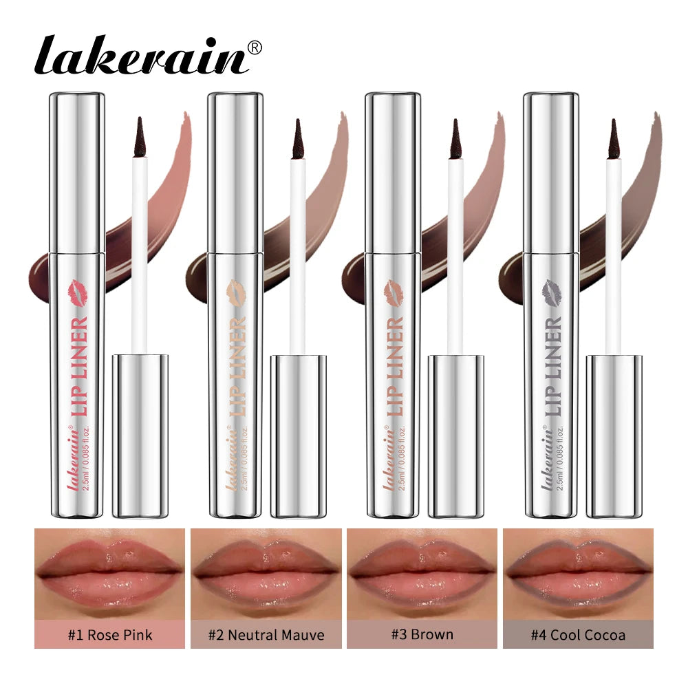 Lip Liner Pencil Peel Off Lip Stain Tattoo Long Wearing Matte Waterproof Smudge Proof Transfer Proof Lip Cosmetic For All Day Peaceful Pleasures Health and Wellness 4 Colors