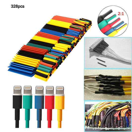 Heat-shrink Tubing Thermoresistant Tube Heat Shrink Wrapping Kit Polyolefin Shrinking Assorted Heat Shrink Tubing Wire Cable Peaceful Pleasures Health and Wellness
