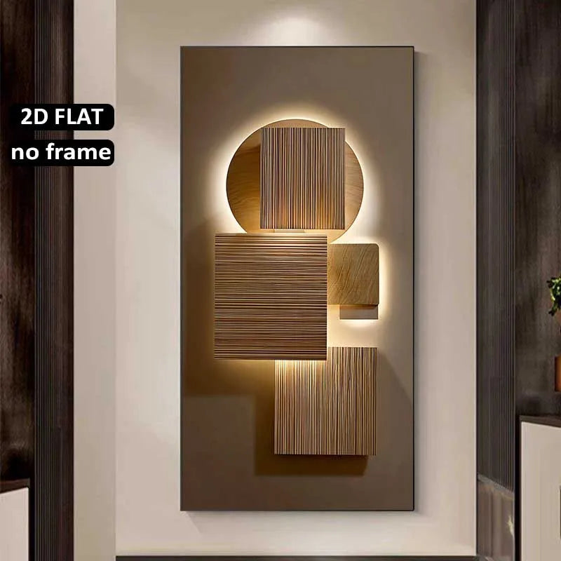 2D Flat, Large Frameless Modern Wooden Wall Art Sculpture Prints, Abstract Decor for Enhancing The Decor of Homes or Offices Peaceful Pleasures Health and Wellness 40x80cm No Frame ZLH10437