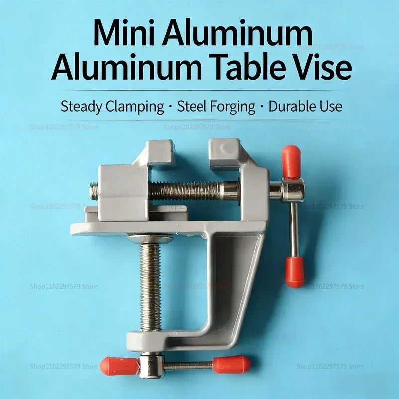 Mini Bench Vise Aluminum Miniature Multi-Functional Jeweler Hobby Clamp Workbench Drill Press for Jewelry Repair and Crafting Peaceful Pleasures Health and Wellness
