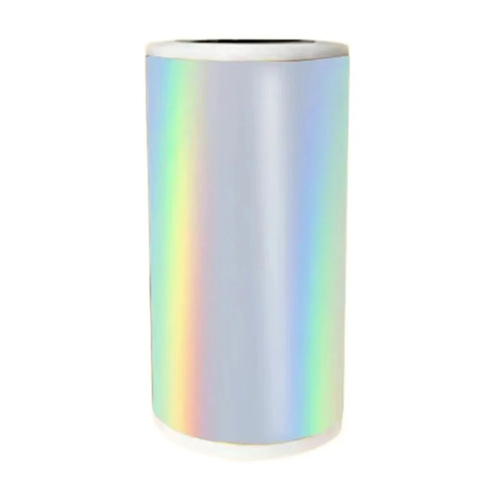 HD Color Thermal Printer Papers Glossy Vibrant Colors Holographic Thermal Paper Premium Smooth Finish Glitter Effect Peaceful Pleasures Health and Wellness Silver