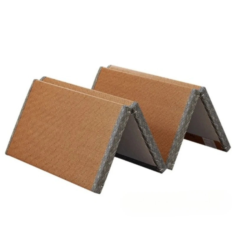 Portable foldable tatami mats, home mats crawling mats bedrooms living rooms offices nap beds folding beds and floor mats Peaceful Pleasures Health and Wellness brown 90CMX200CMX3CM