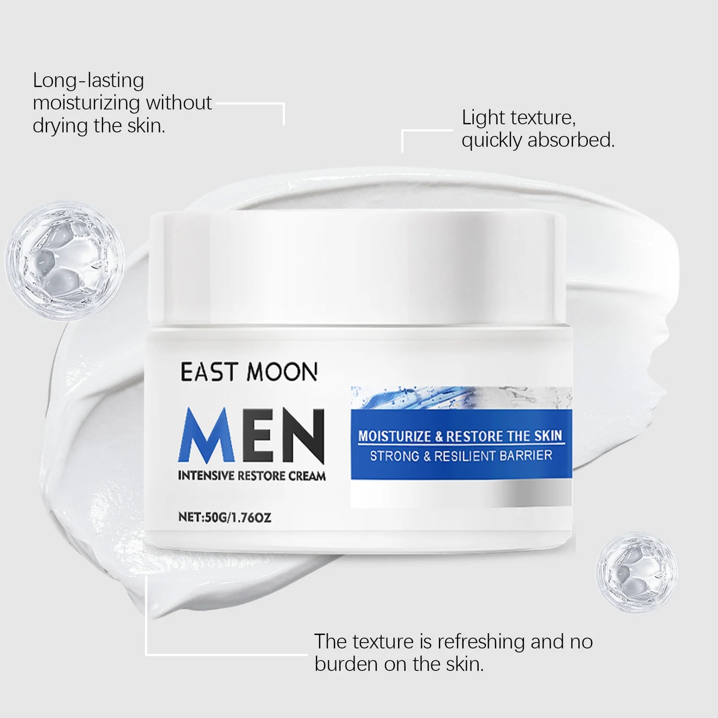 Men's Moisturizing Cream Facial Care Hydrating & Nourishing Dry Skin Care Improves Dryness & Dullness Daily Moisturizer Peaceful Pleasures Health and Wellness