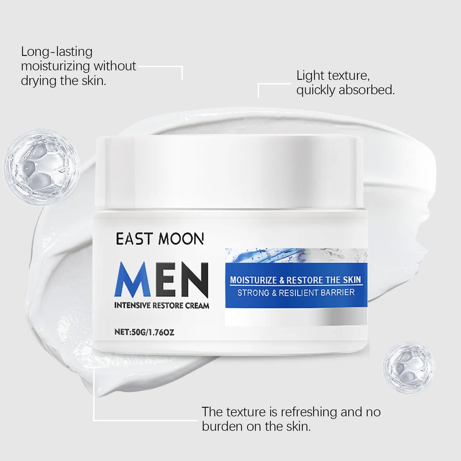 Men's Moisturizing Cream Facial Care Hydrating & Nourishing Dry Skin Care Improves Dryness & Dullness Daily Moisturizer Peaceful Pleasures Health and Wellness