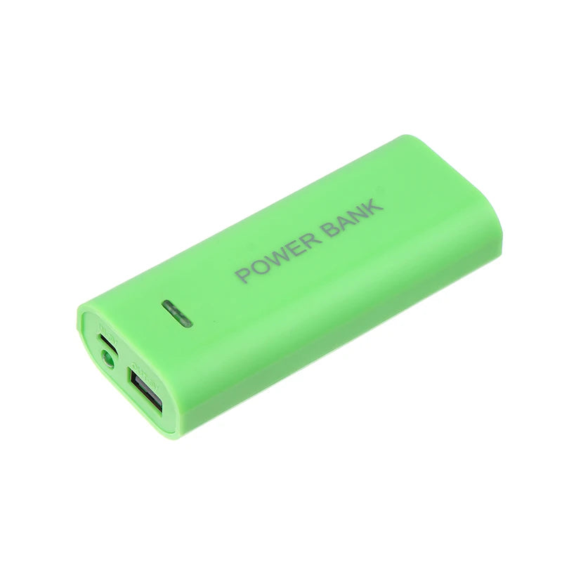Portable Power Bank Case DIY 2Cell 18650 Battery Box For Smart Phone Charge 5V 1A For 18650 Battery With Indicator Light Peaceful Pleasures Health and Wellness Green