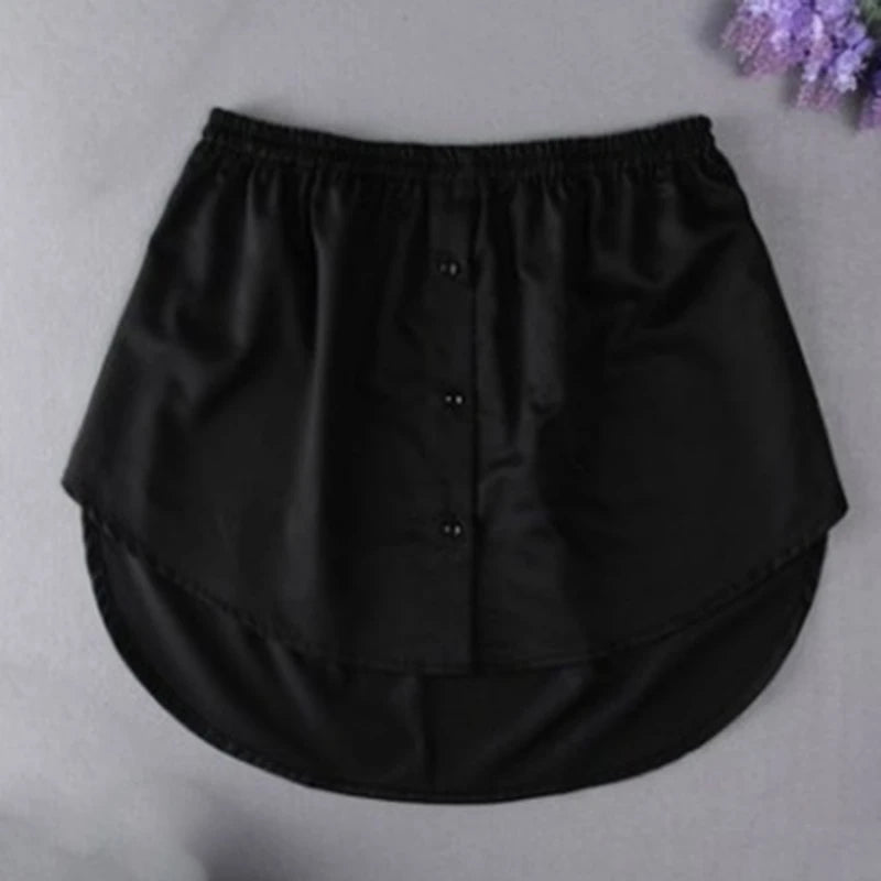 Women Irregular Underskirt Mini Cotton False Skirts Tail For Ladies Detachable Blouse Hem Plaid Skirt Extender Hemline Female Peaceful Pleasures Health and Wellness