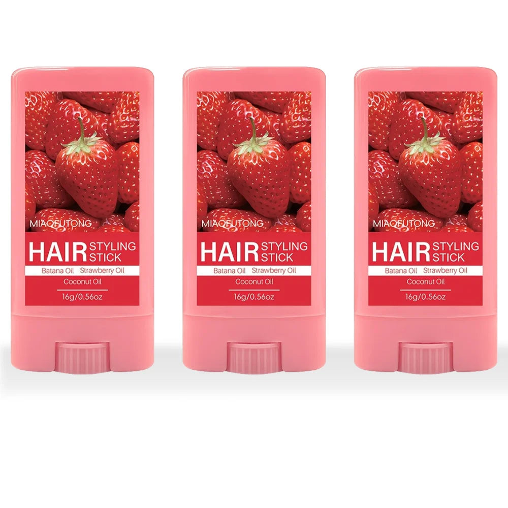 Strawberry Hair Wax Stick – Frizz Control & Long-Lasting Style