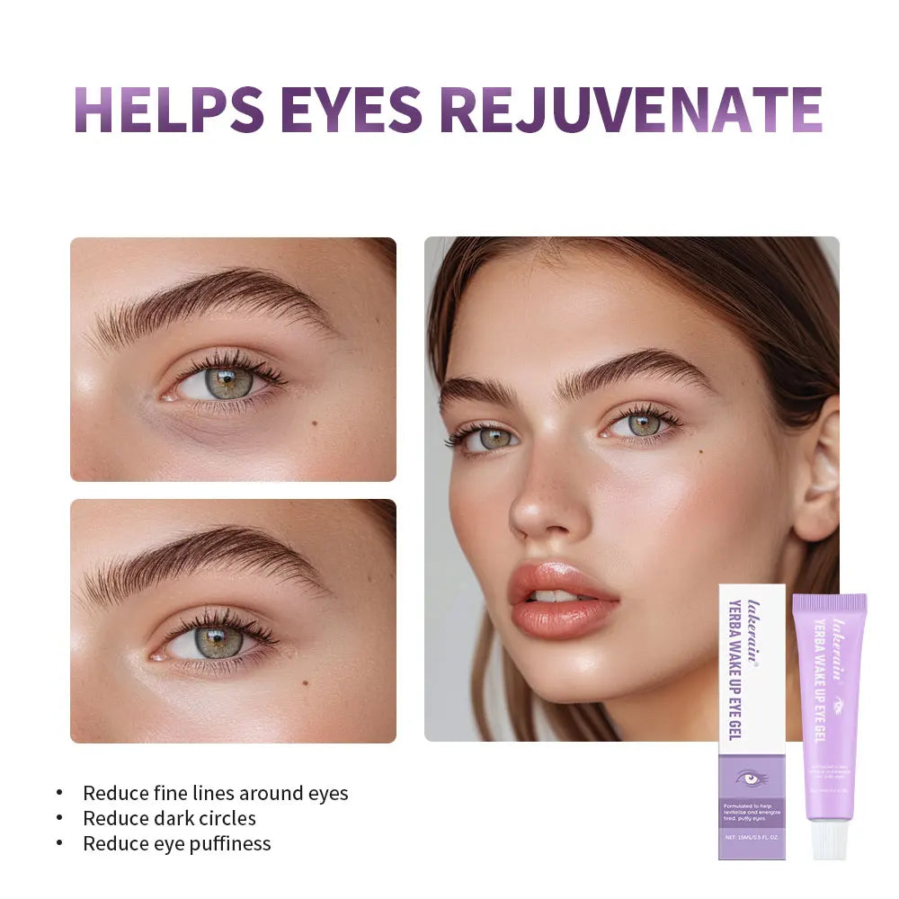 Yerba Wake Up Eye Gel - Yerba Mate Hyaluronic Acid and Caffeine to Hydrate Minimize Puffiness and Swelling Peaceful Pleasures Health and Wellness