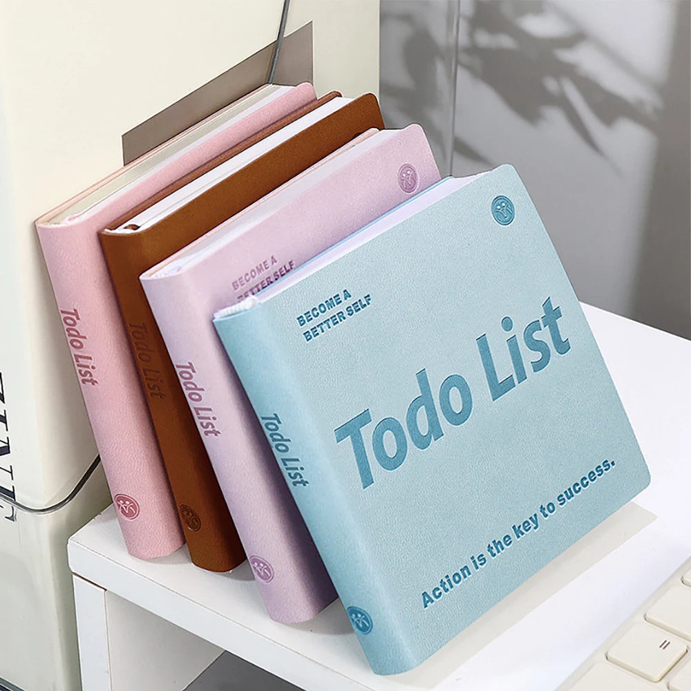 100 Sheets Leather Plan Book Time Management Schedule Self-discipline