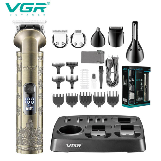 VGR V-109 All-in-One Electric Hair Trimmer & Grooming Kit Electric Hair Trimmer Peaceful Pleasures Health and Wellness V-109
