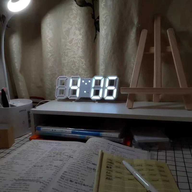 LED Digital Alarm Clock – Wall & Desk Display | Calendar LED Alarm Clock Peaceful Pleasures Health and Wellness
