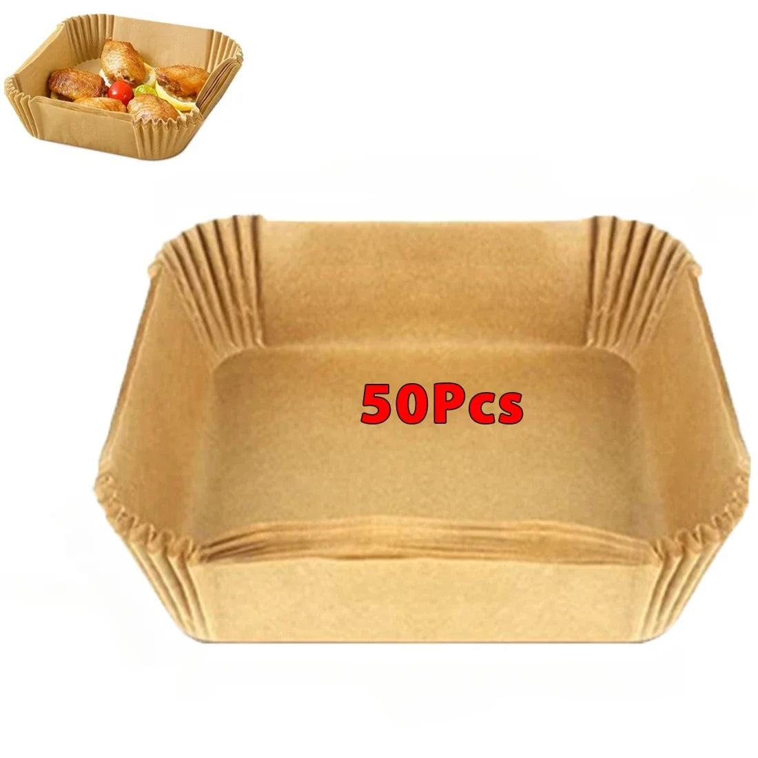 Air Fryer Parchment Paper Liners 30/50 Pcs | Non-Stick Baking Mats