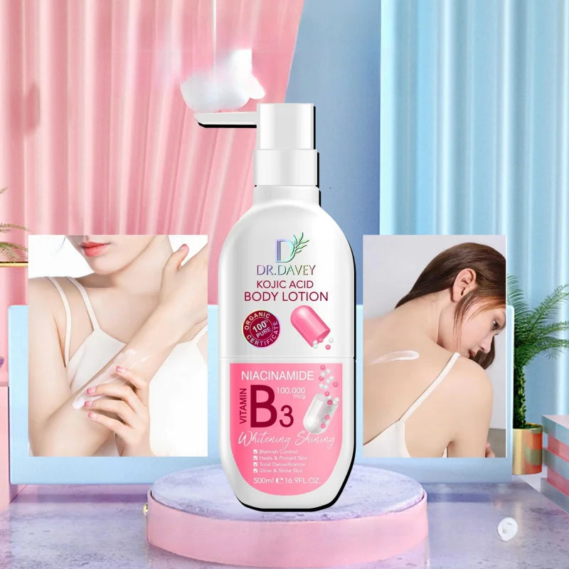 DR.DAVEY Kojic Acid Body Lotion 500ml Large-capacity with Lasting Fragrance, Refreshing and Moisturizing Without Being Greasy Peaceful Pleasures Health and Wellness