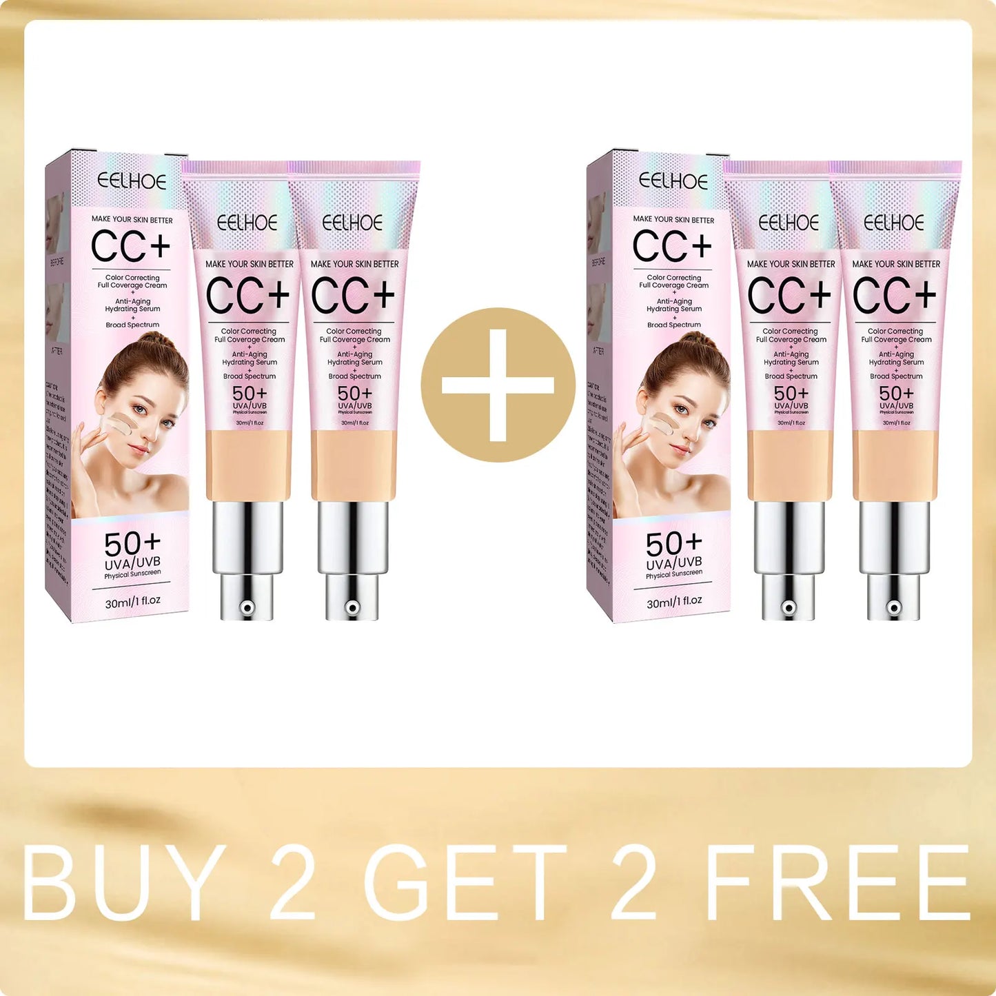 EELHOE CC Cream SPF 50 | Full Coverage Oil-Control Foundation