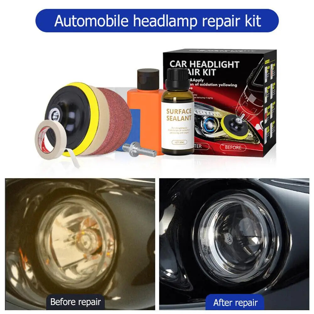 Car Headlight Restoration Kit | Polishing & Repair Set