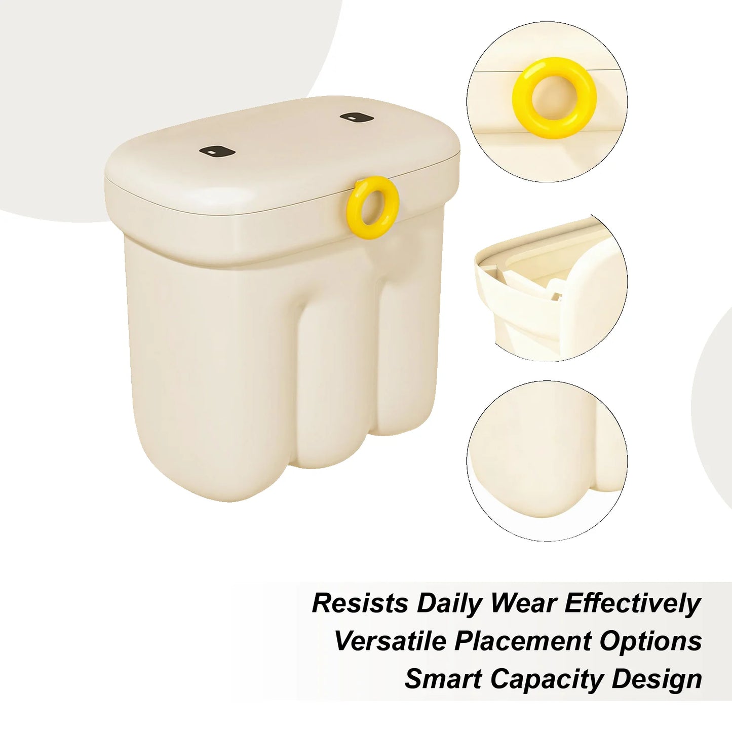 Wall-Mount Kitchen Waste Bin with Lid | Countertop Compost Bin Wall Mount Waste Bin Peaceful Pleasures Health and Wellness