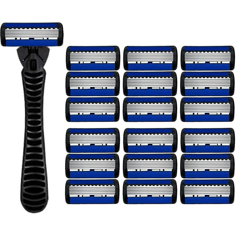 6-Layer Double Edge Safety Razor | Stainless Steel Manual Shaver