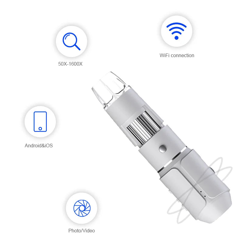 Wifi Electron Microscope 1600X Magnifying Glass Beauty Tool Peaceful Pleasures Health and Wellness