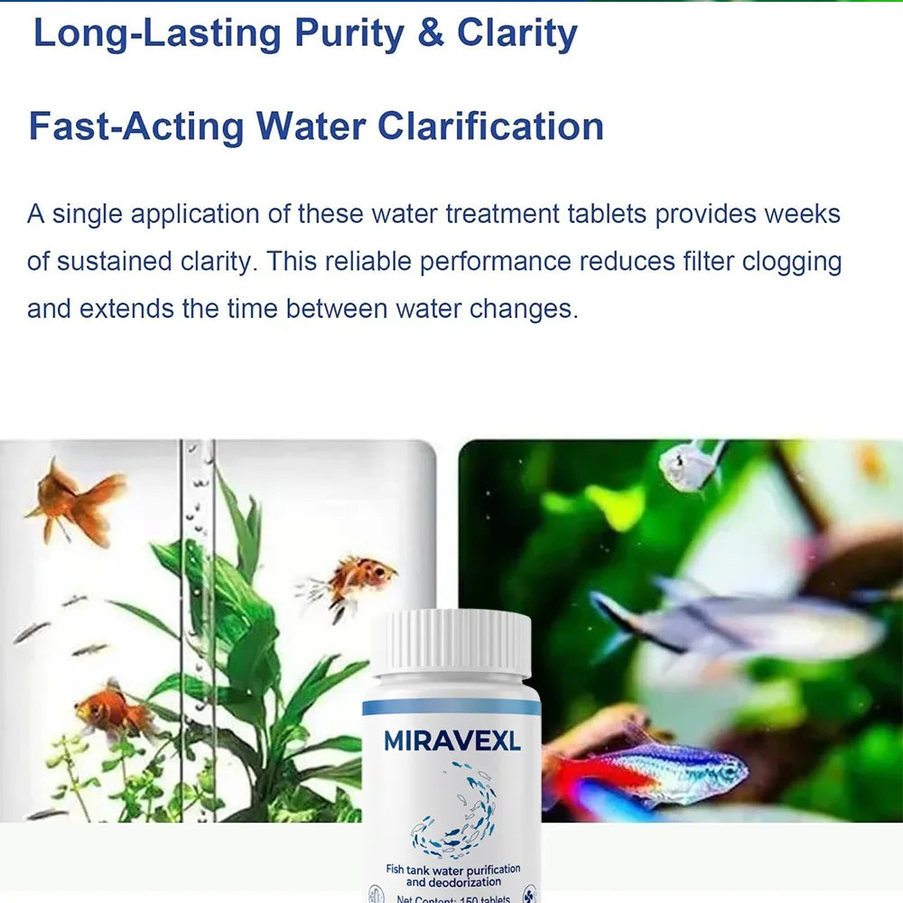 Aquarium Water Clarifying Tablets – Clear, Fresh & Odor-Free