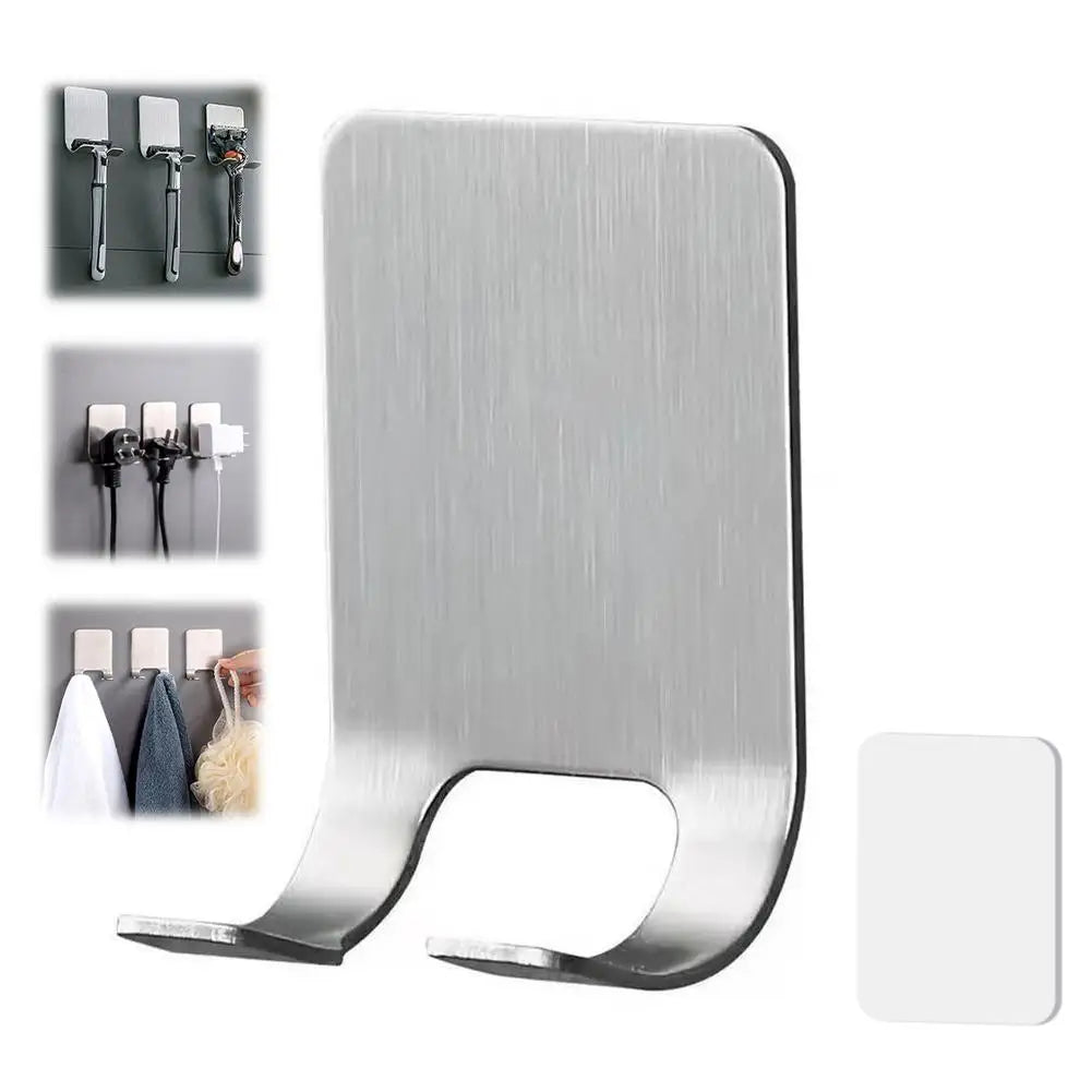 Adhesive Razor Holder – Stainless Steel Wall Mount Shaver Rack